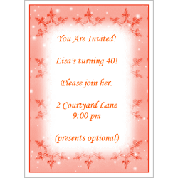 Snowflake Invitation #2 - Add Details