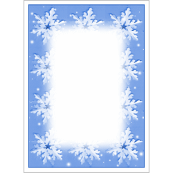 Snowflake Invitation #3 Blank Template