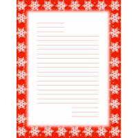 Snowflake Lined Stationery #1