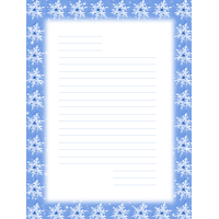 Snowflake Lined Stationery #3