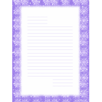 Snowflake Lined Stationery #5
