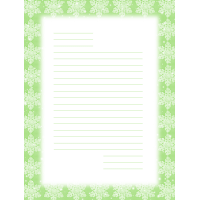 Snowflake Lined Stationery #6