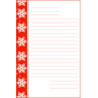 Snowflake Lined Writing Paper #1