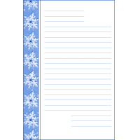 Snowflake Lined Writing Paper #3