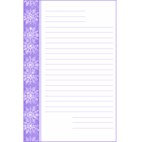 Snowflake Lined Writing Paper #5
