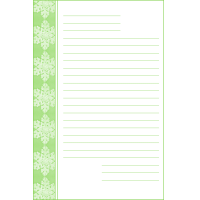 Snowflake Lined Writing Paper #6